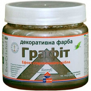 Фарба декоративна акрилова Ircom Decor графіт 0,1 л