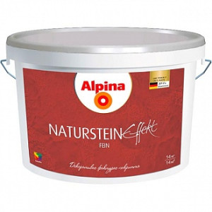 Фарба декоративна Effect Naturstein fein B1 Alpina білий 14 кг
