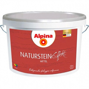 Фарба декоративна Effect Naturstein mittel Alpina білий 14 кг