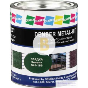 Фарба Denber Metal Hit гладка зелений глянець 0,75 л
