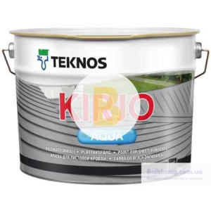 Фарба для дахів акрилатна TEKNOS KIRJO AQUA база 3 для листової покрівлі мат база під тонування 0,9 л