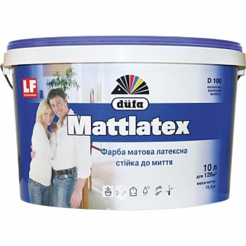Фарба Dufa Mattlatex D100 білий 10л 14кг