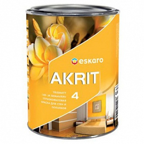 Фарба Eskaro Akrit 4 білий 0,95 л 1,37 кг
