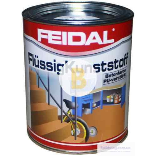 Фарба Feidal для підлоги Flussigkunststoff RAL 9010 білий шовковистий мат 0,75л