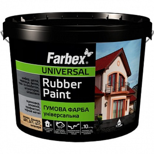 Фарба гумова Farbex RAL5015 яскраво-блакитний 1.2 кг