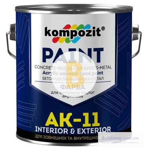 Фарба Kompozit для бетонної підлоги АК-11 база С мат 1 кг