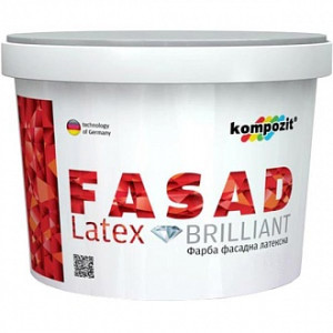 Фарба Kompozit FASAD Latex білий 0,9 л 1,4 кг