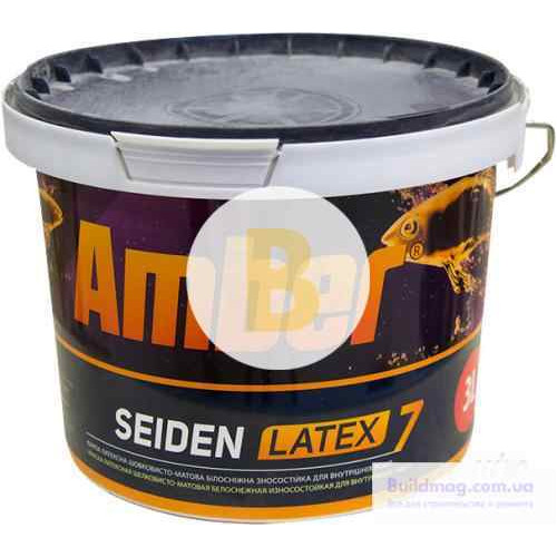 Фарба латексна Amber SEIDEN LATEX 7 TR шовковистий мат база під тонування 3 л