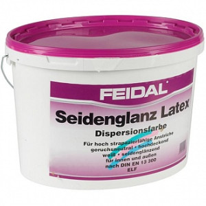 Фарба латексна Feidal Seidenglanz Latex шовковистий глянець білий 10л