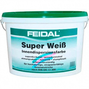 Фарба латексна Feidal Super Weiss мат білий 2,5л