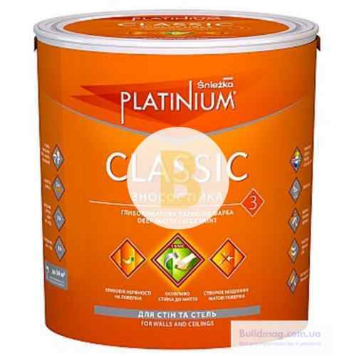 Фарба латексна Sniezka Platinium Classic глибокий мат білий 2.5 л 3.4 кг