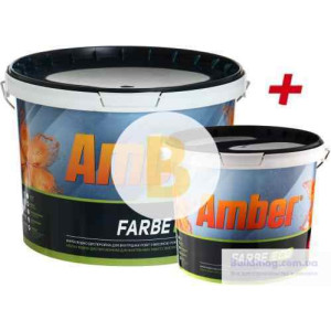 Фарба латексна водоемульсійна Amber Farbe ECO 10 + 5 л у подарунок мат білий 15 л 10 + 5 л