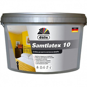 Фарба латексна водоемульсійна Dufa Samtlatex 10 напівмат білий 2,5 л