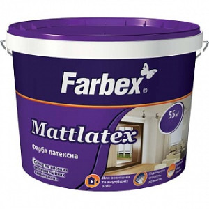 Фарба латексна водоемульсійна Farbex Mattlatex мат білий 4,2 кг