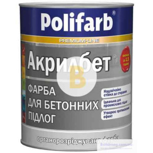 Фарба Polifarb акрилова для бетонної підлоги Акрилбет сірий мат 3.5 кг