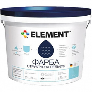 Фарба структурна Рельєф Element білий 15 л 15 кг