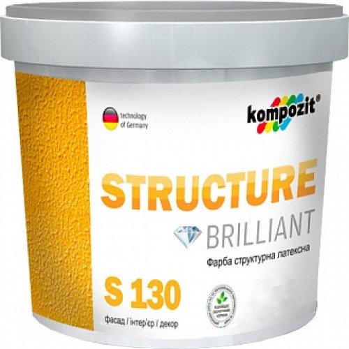Фарба структурна STRUCTURE S130 Kompozit білий 4,38 л 7 кг