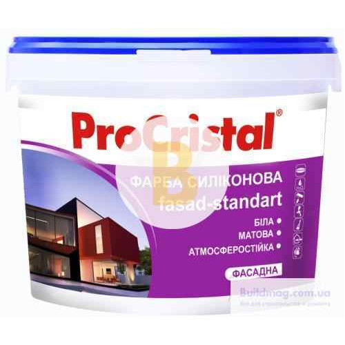 Фарба силіконова ProCristal Fasad-standart ІР-133 мат білий 3л