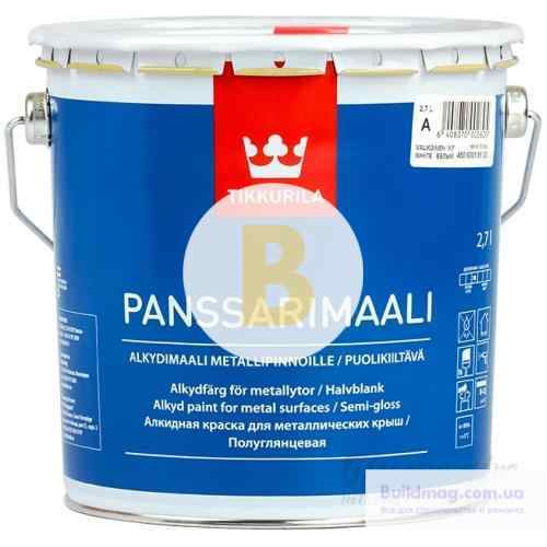 Фарба TIKKURILA алкідна Panssarimaali база А білий напівглянець 2,7л
