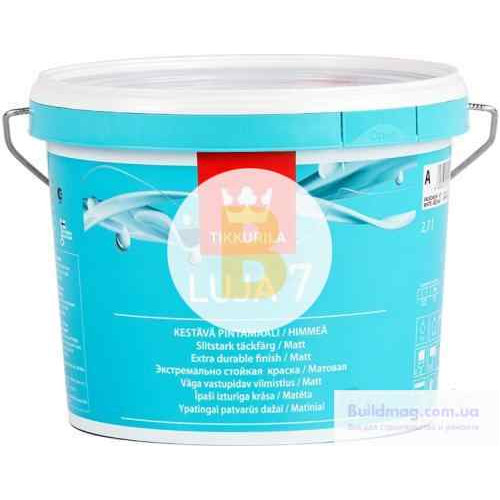 Фарба TIKKURILA luja 7, база А білий 2,7 л 3,4 кг