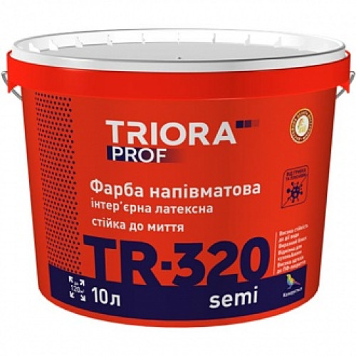 Фарба Triora TR-320 semi білий 1л