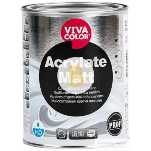 Фарба Vivacolor Acrylate Matt, база А білий 0,9 л 1,2 кг