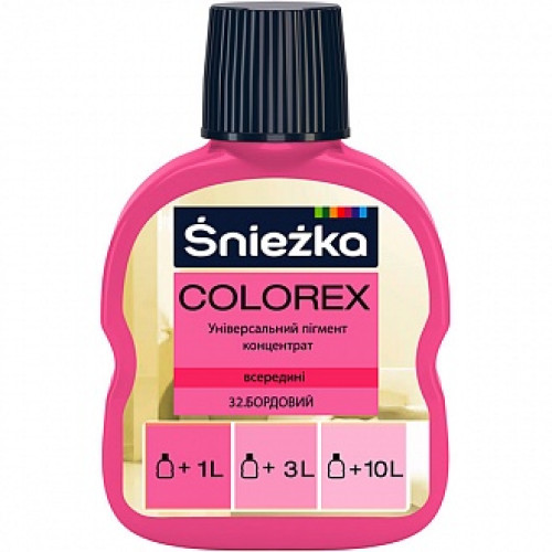 Пігмент Sniezka Colorex бордовий 100 мл