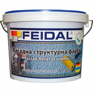 Структурна фарба Feidal Fassad-Relief білий 10 л