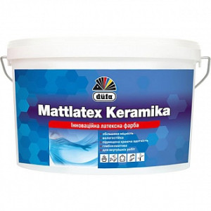 Водоемульсійна фарба Dufa Mattlatex Keramika шовковистий мат білий 3,5 кг